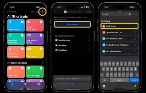 抚州苹果14锁屏维修店分享iPhone14升级iOS16.4后如何创建锁屏快捷方式 